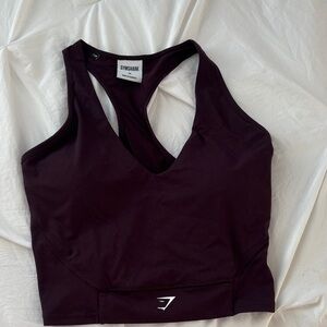 Gymshark Plum Racerback Sport Bra in Deep Purple